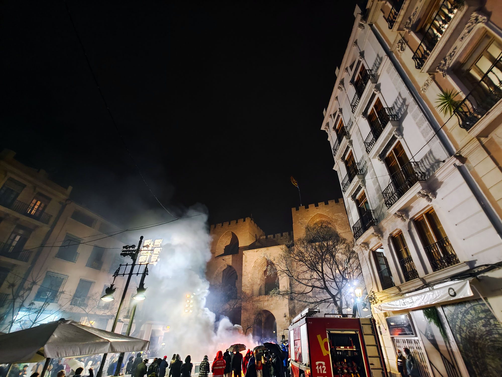 Fire in Valencia's Oldtown
