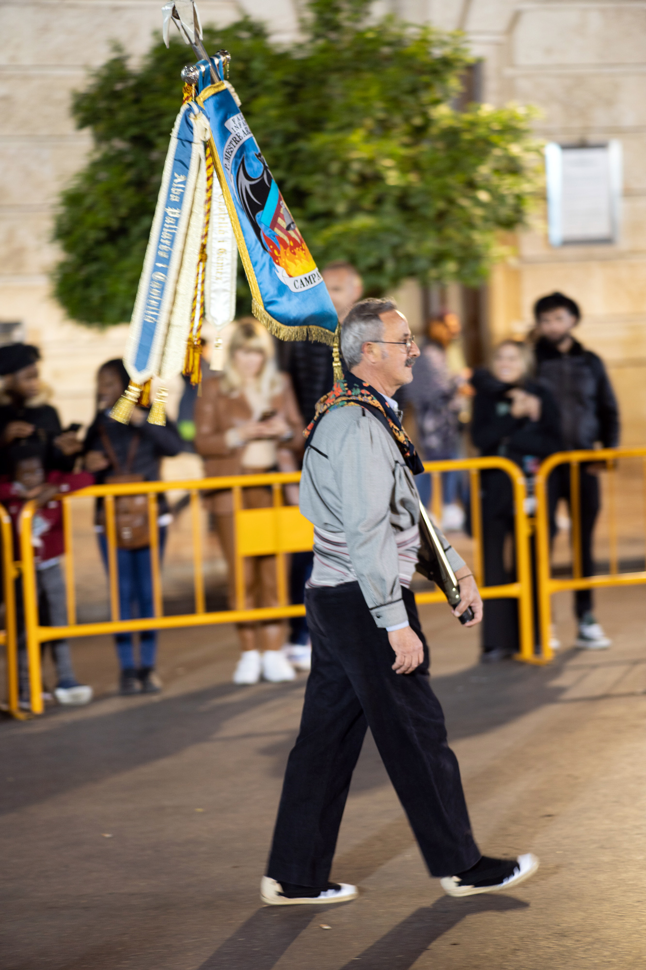 Walking with the Fallas Flags