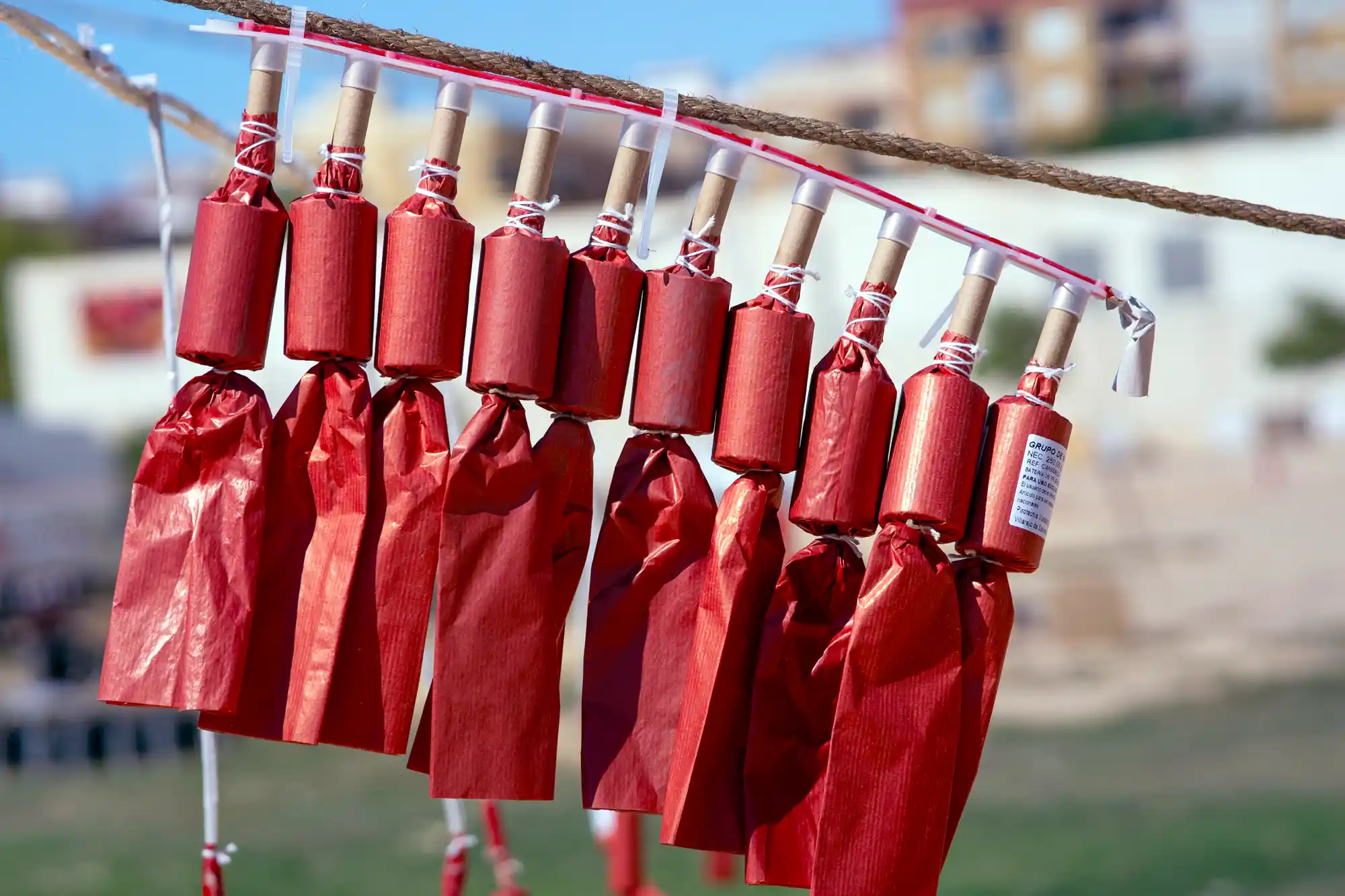 Red firework strings