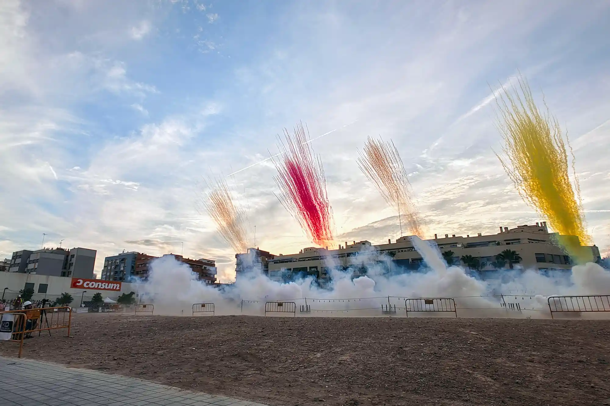 Shooting colorful smoke