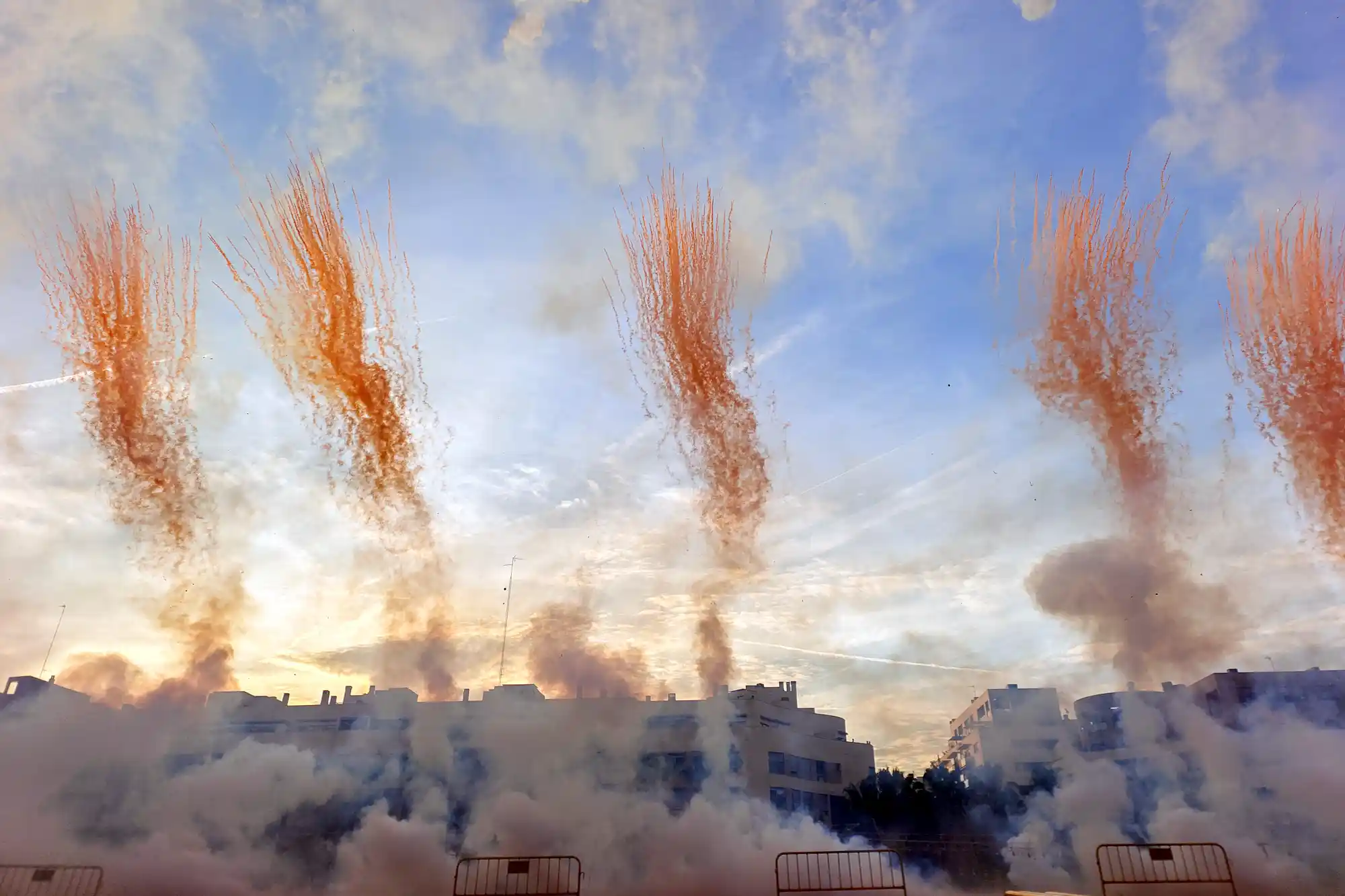 Orange Smoke Fireworks